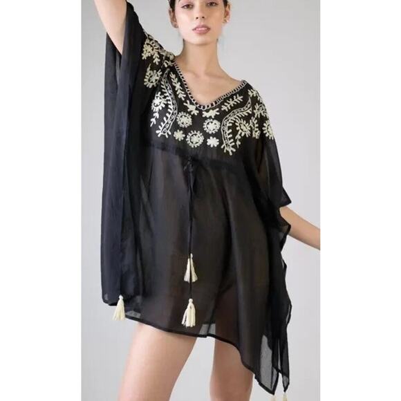 Rhea Dresses & Skirts - Boho Kaftan Cover Up by Rhea fits up to XL 100% Cotton Beach Vacation